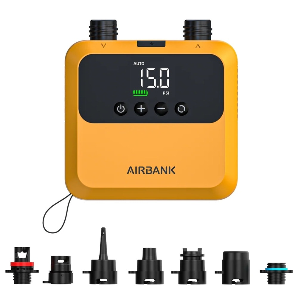 Air Bank Pulse Pro pump with its nozzles